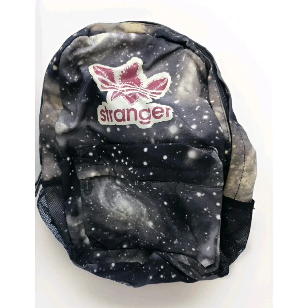 Stranger Things Demogorgon Galaxy Backpack Parody Print School Bag